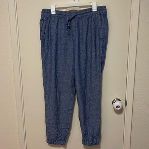 Linen denim type jogger